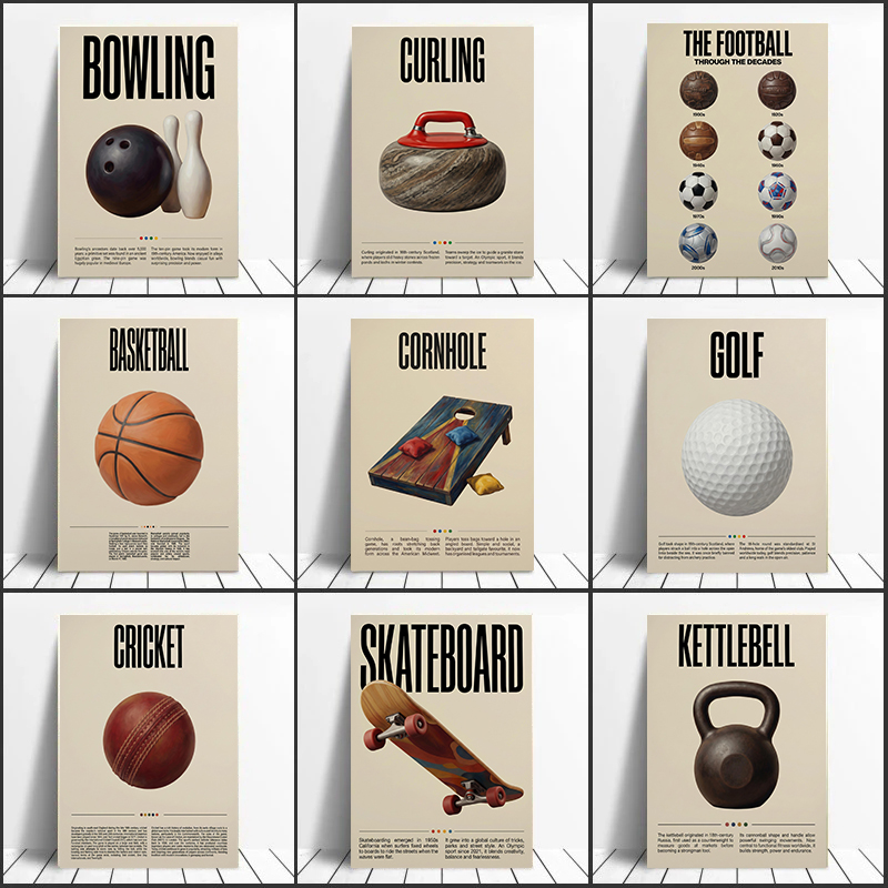 Sports Equipment For Badminton - Vintage Retro Educational Sports Equipment Canvas