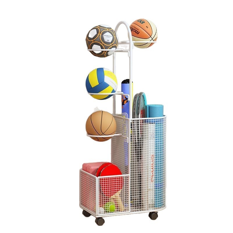 Sports Equipment For Badminton - Household sports storage rack, basketball badminton