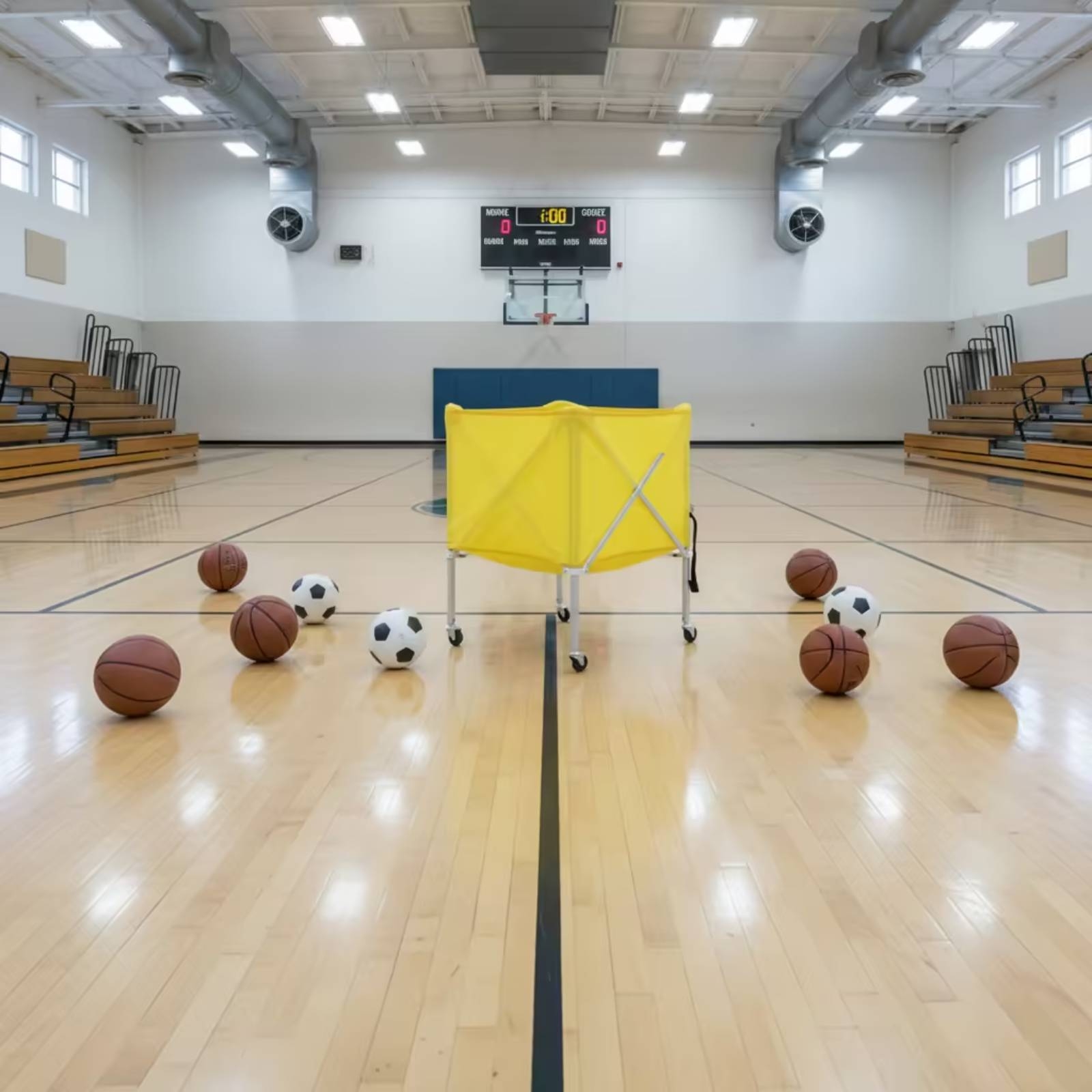 Collapsible Ball Cart Four-Whe - Sports Equipment Cart ulasan dan harga