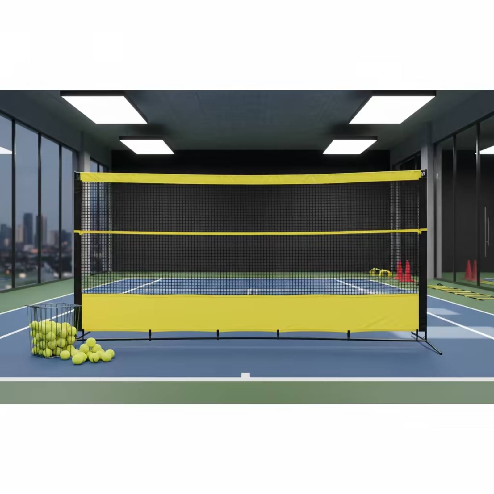 Tennis Rebound Net with Bag Po - Sports Equipment For Training ulasan dan harga