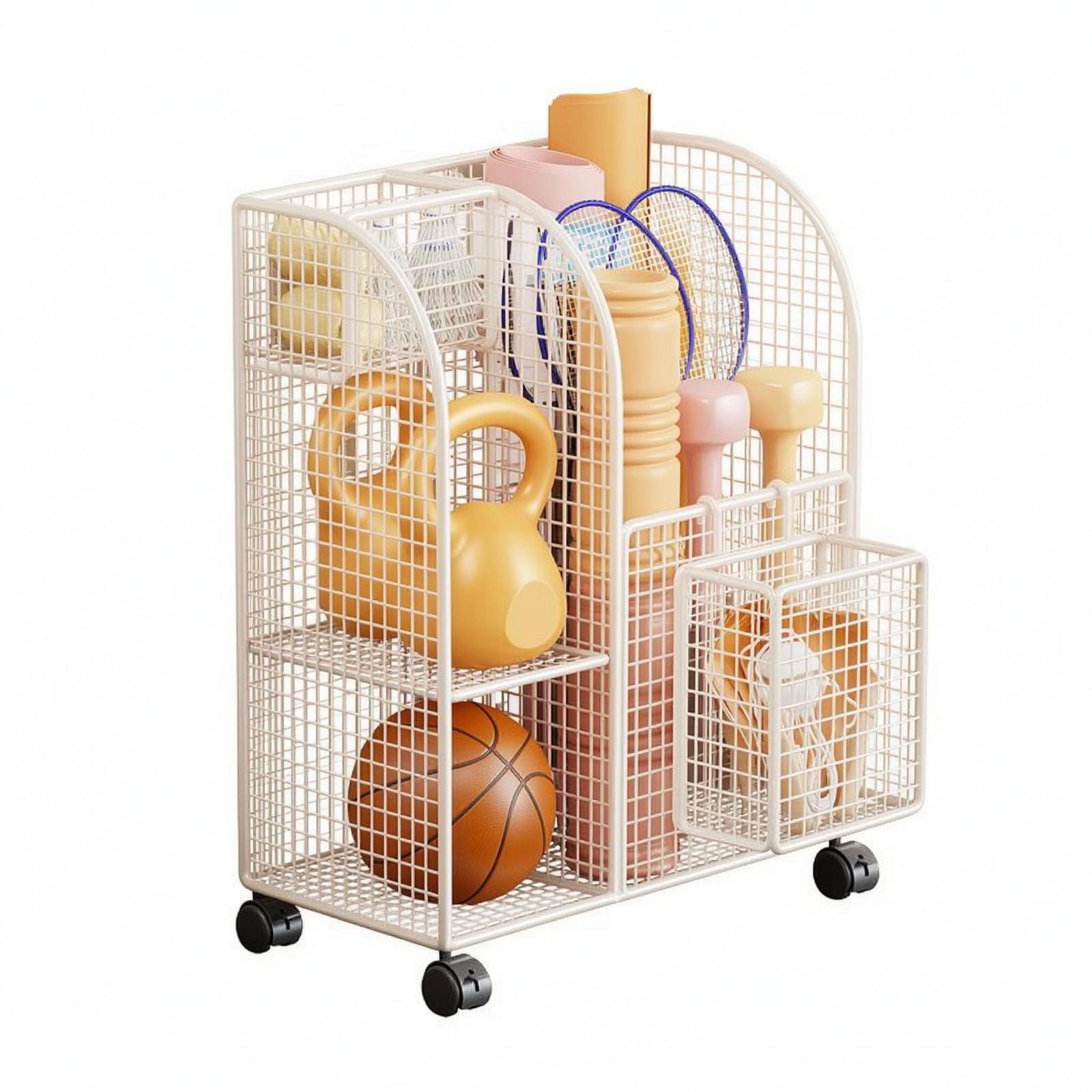 Multi Section Metal Wire Stora - Sports Equipment Cart ulasan dan harga