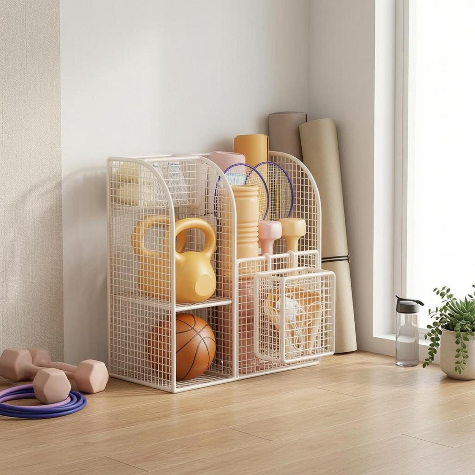 Multi Section Metal Wire Stora - Sports Equipment Cart ulasan dan harga